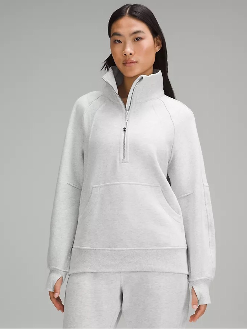 Lululemon Scuba Oversized Funnel-Neck Half Zip Long - HCULG, Size XS/S